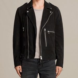 ALLSAINTS NASH SUEDE LEATHER JACKET medium